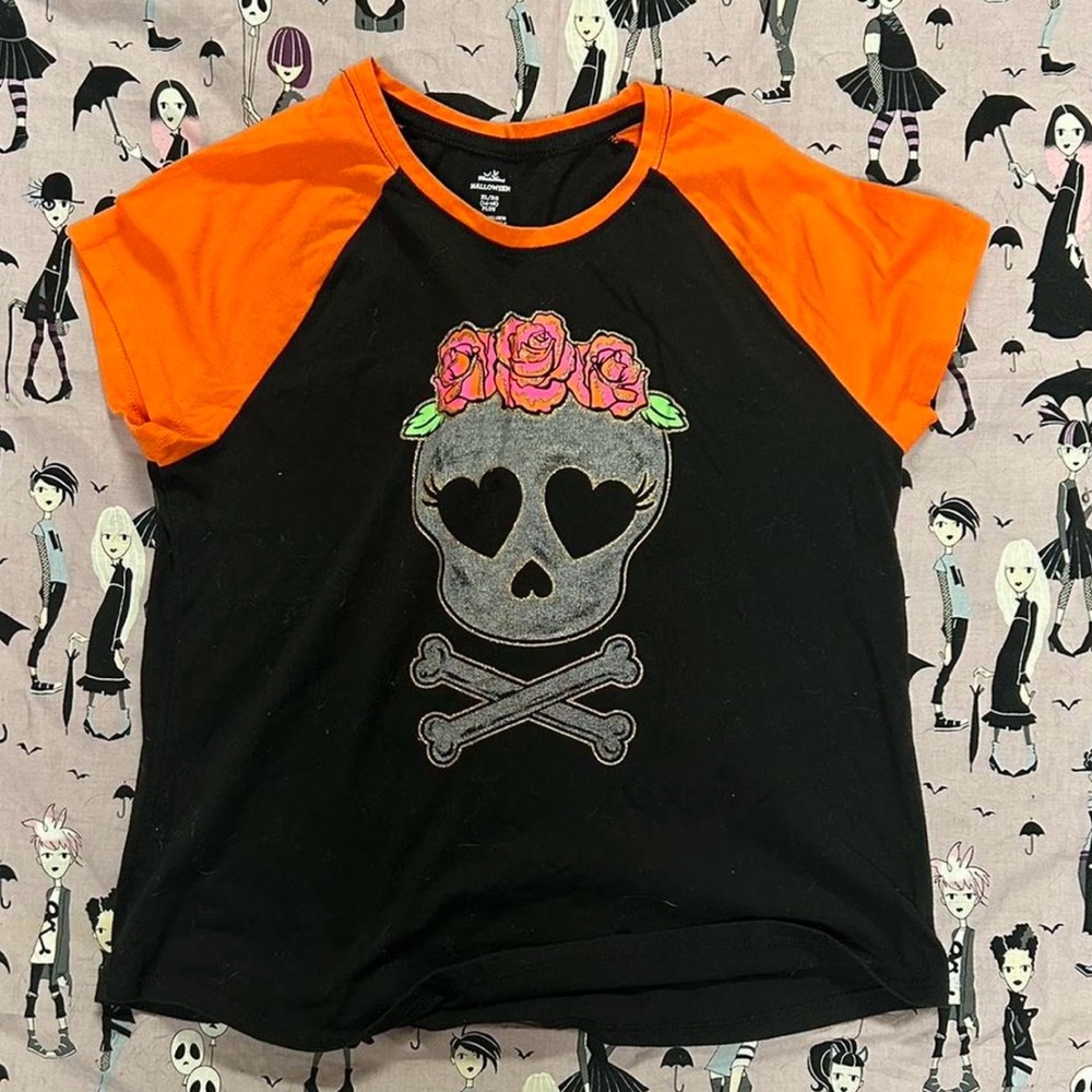 Skull Baby Tee Halloween Top